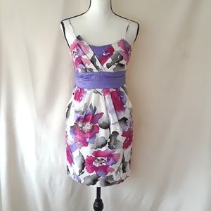 Candies Watercolor Floral Print Dress With Pockets Size 9